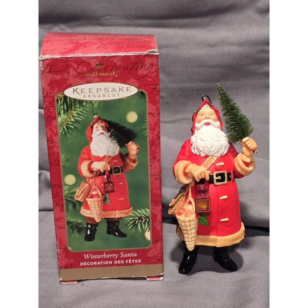Hallmark 2000 Keepsake Ornament 4.5" Winterberry Santa Christmas Robert Chad